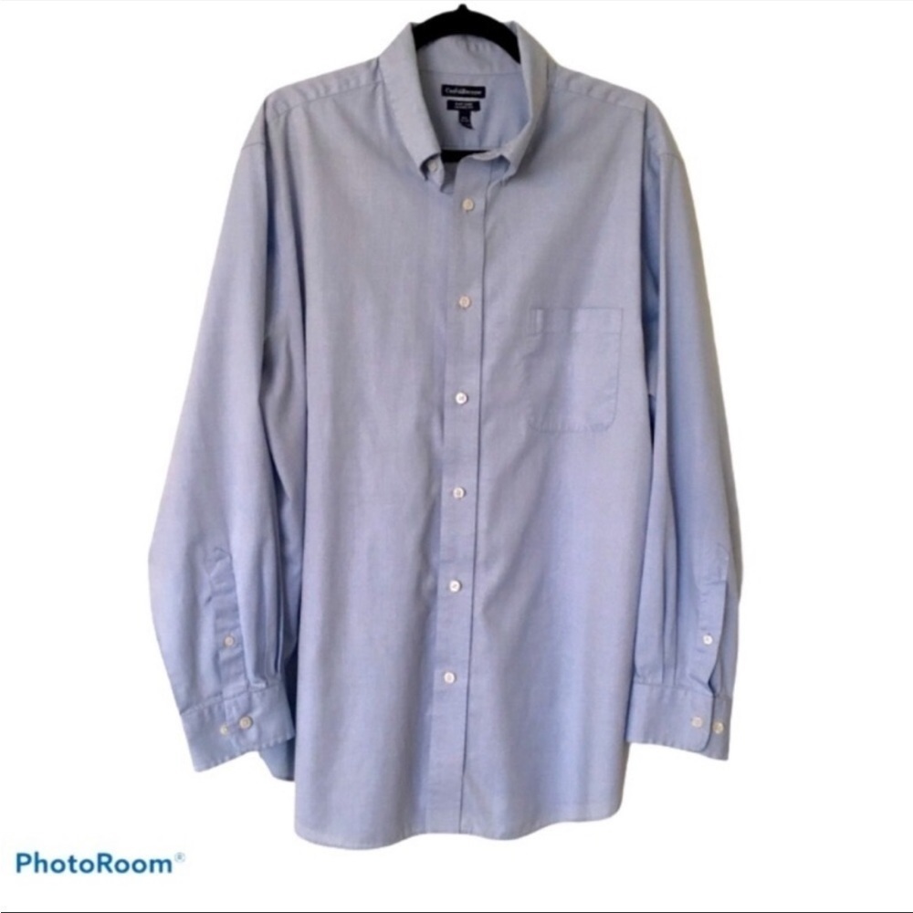 CROFT & BARROW Easy Care Classic Fit Blue Dress Shirt Men’s 17.5 34/35